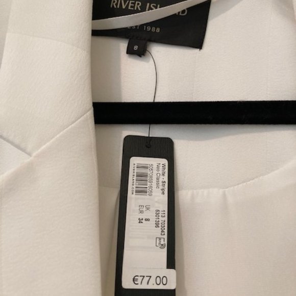 River Island White Jacket Size EUR 34 / UK 8 NWT - Picture 2 of 5